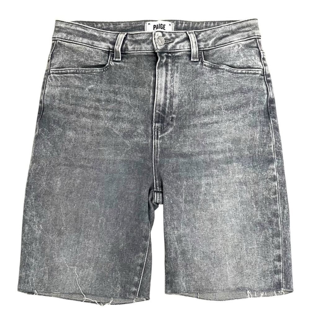 PAIGE Claudine High-Rise Denim Cut OffShorts | Size 29 | Gray